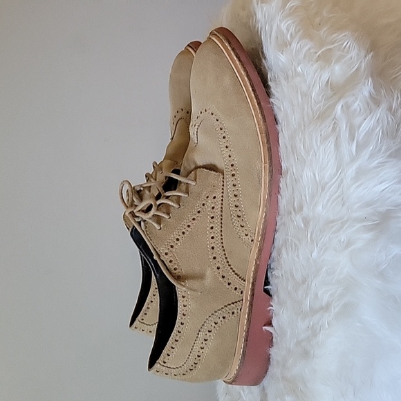 Cole Haan Tan Suede Oxfords - Picture 5 of 12